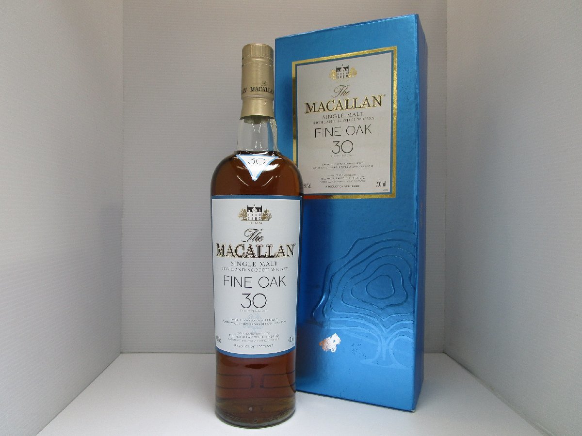 ザ マッカラン 30年 ファインオーク 700ml 43% The MACALLAN FINE OAK シングルモルト ハイランド スコッチ 未開栓 古酒 箱付/C20201_1