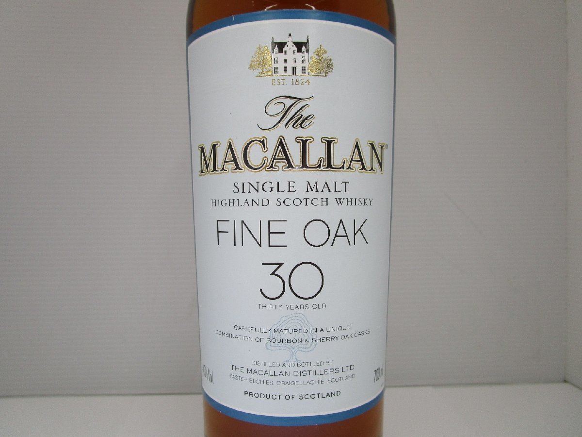 ザ マッカラン 30年 ファインオーク 700ml 43% The MACALLAN FINE OAK シングルモルト ハイランド スコッチ 未開栓 古酒 箱付/C20201_2