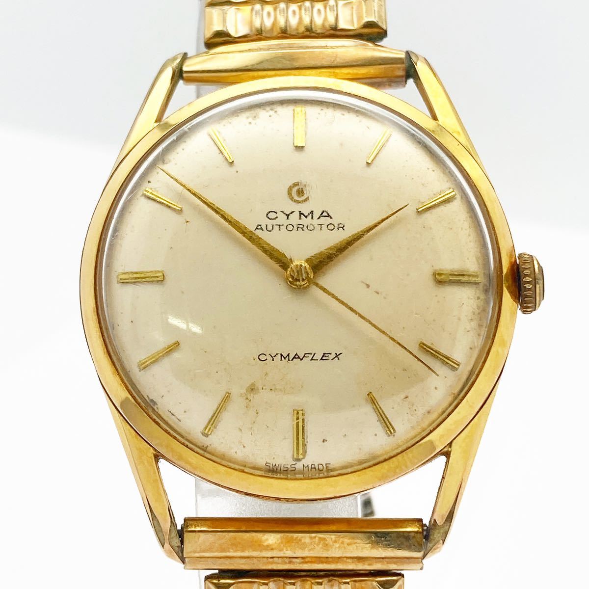 稼働品 CYMA CYMAFLEX シーマフレックス AUTOROTOR 自動巻 メンズ 