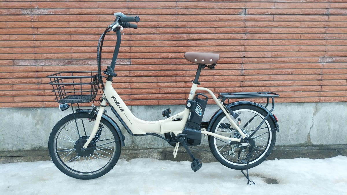 2023年新車購入　電動アシスト自転車 折りたたみ自転車 ペルテック　PELTECH　TDN-212L　ベージュ　6段変速　北海道　札幌より_1
