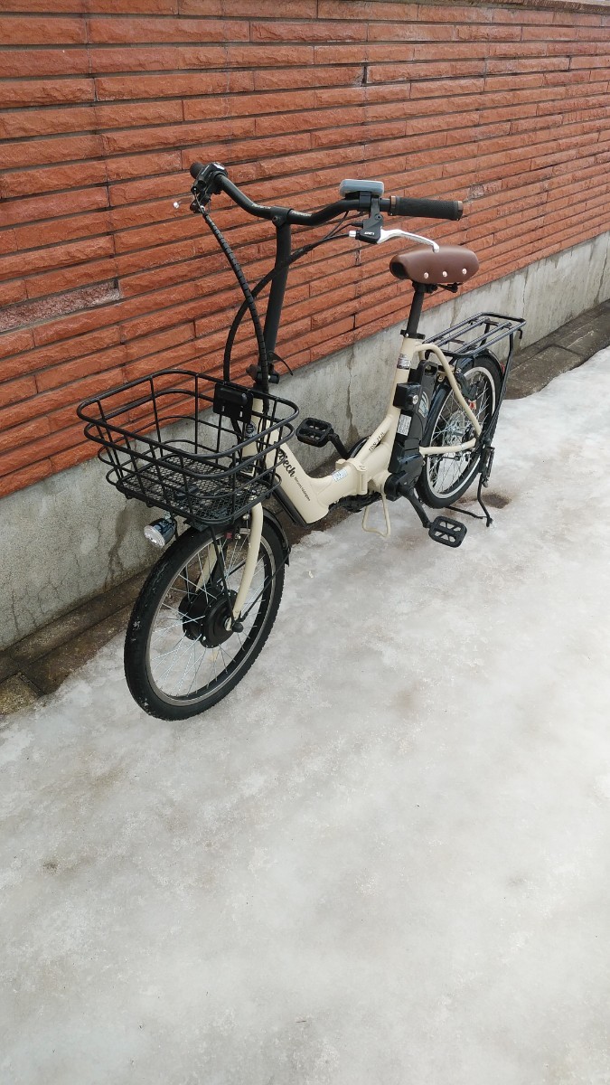 2023年新車購入　電動アシスト自転車 折りたたみ自転車 ペルテック　PELTECH　TDN-212L　ベージュ　6段変速　北海道　札幌より_3