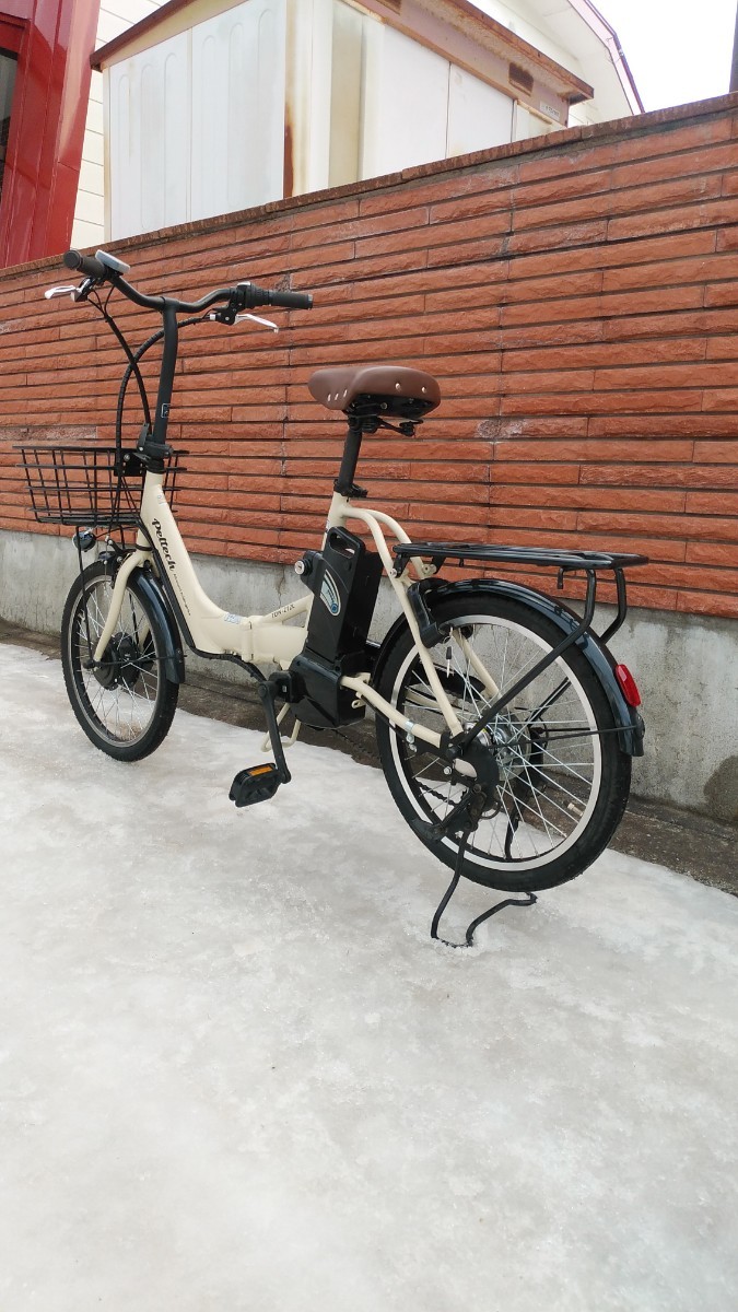 2023年新車購入　電動アシスト自転車 折りたたみ自転車 ペルテック　PELTECH　TDN-212L　ベージュ　6段変速　北海道　札幌より_4