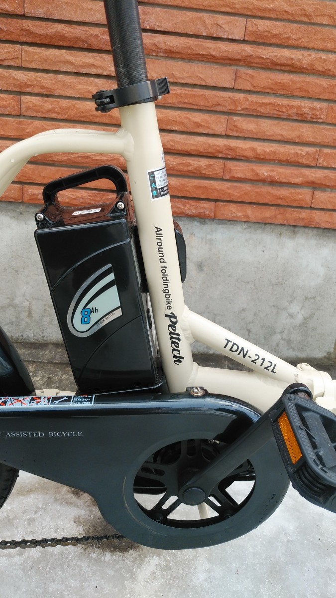 2023年新車購入　電動アシスト自転車 折りたたみ自転車 ペルテック　PELTECH　TDN-212L　ベージュ　6段変速　北海道　札幌より_9