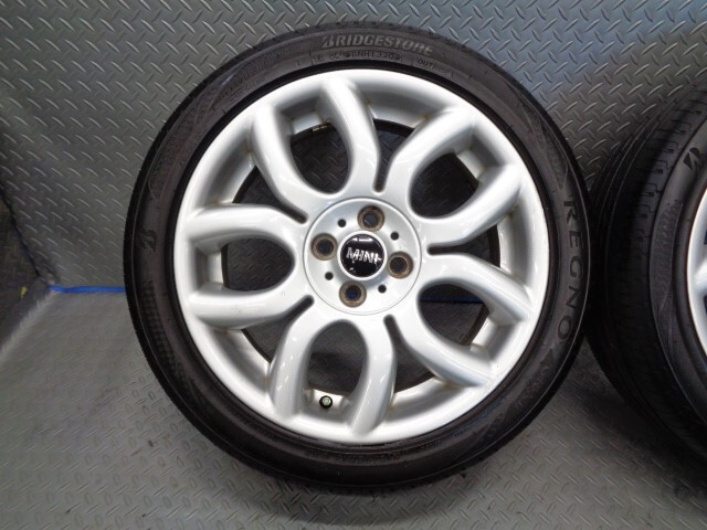国産バリ山 MINI ミニクーパー S 純正 17 インチ ホイール タイヤ 4本 215/45R17 7J 100 4H 4穴 R50 ...