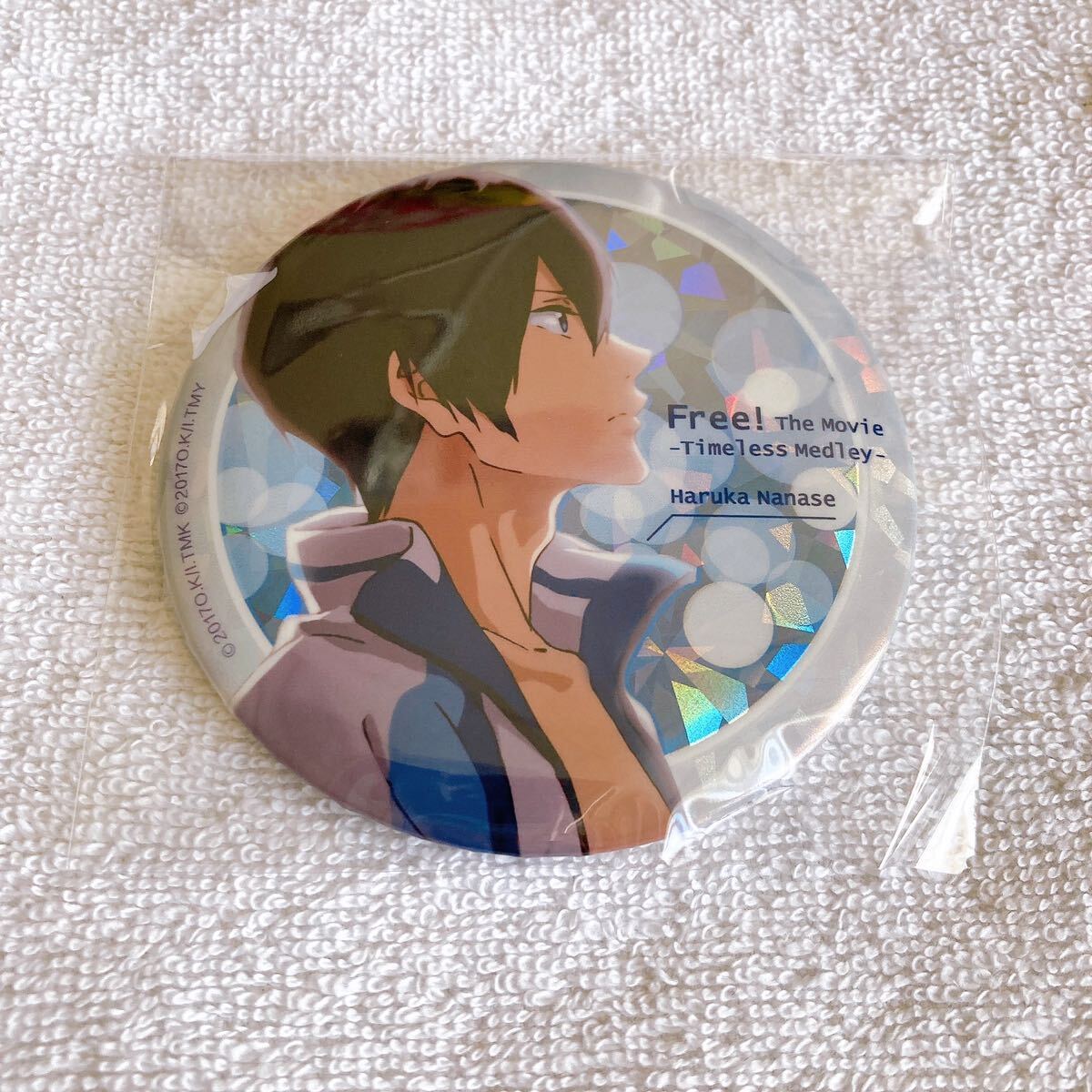 1円スタート】七瀬遙 ホログラム缶バッジ 劇場版 Free!-Timeless