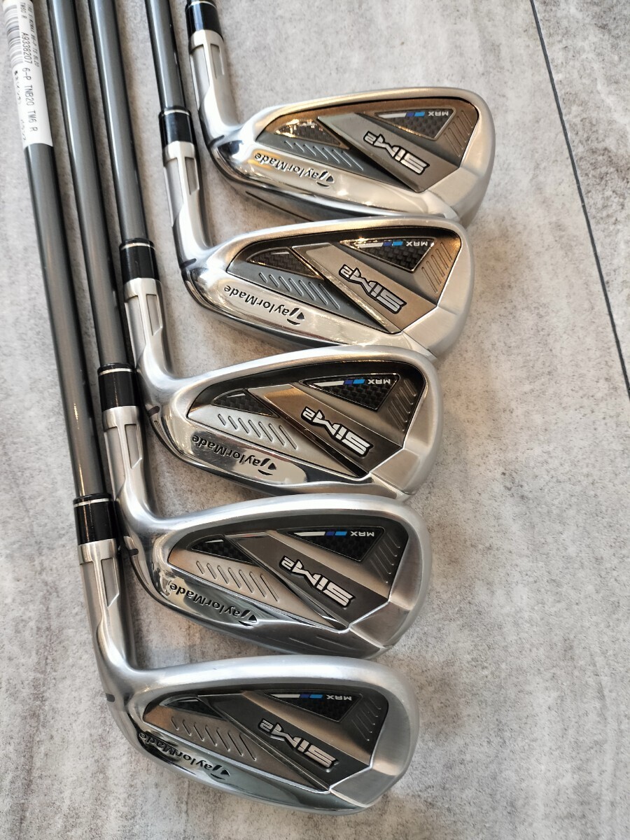 美品！テーラーメイド SIM 2 MAX アイアン 日本仕様TENSEI BLUE TM 60 カーボン Rフレックス　 5本（6〜P）セット _1