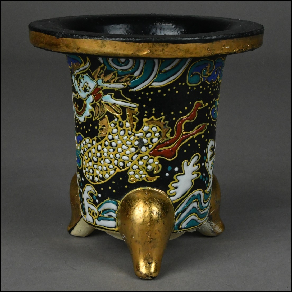 蘭鉢 龍虎図 万年青鉢 錦鉢 盆栽鉢 春蘭 寒蘭 盆栽道具 ④(鉢)｜売買