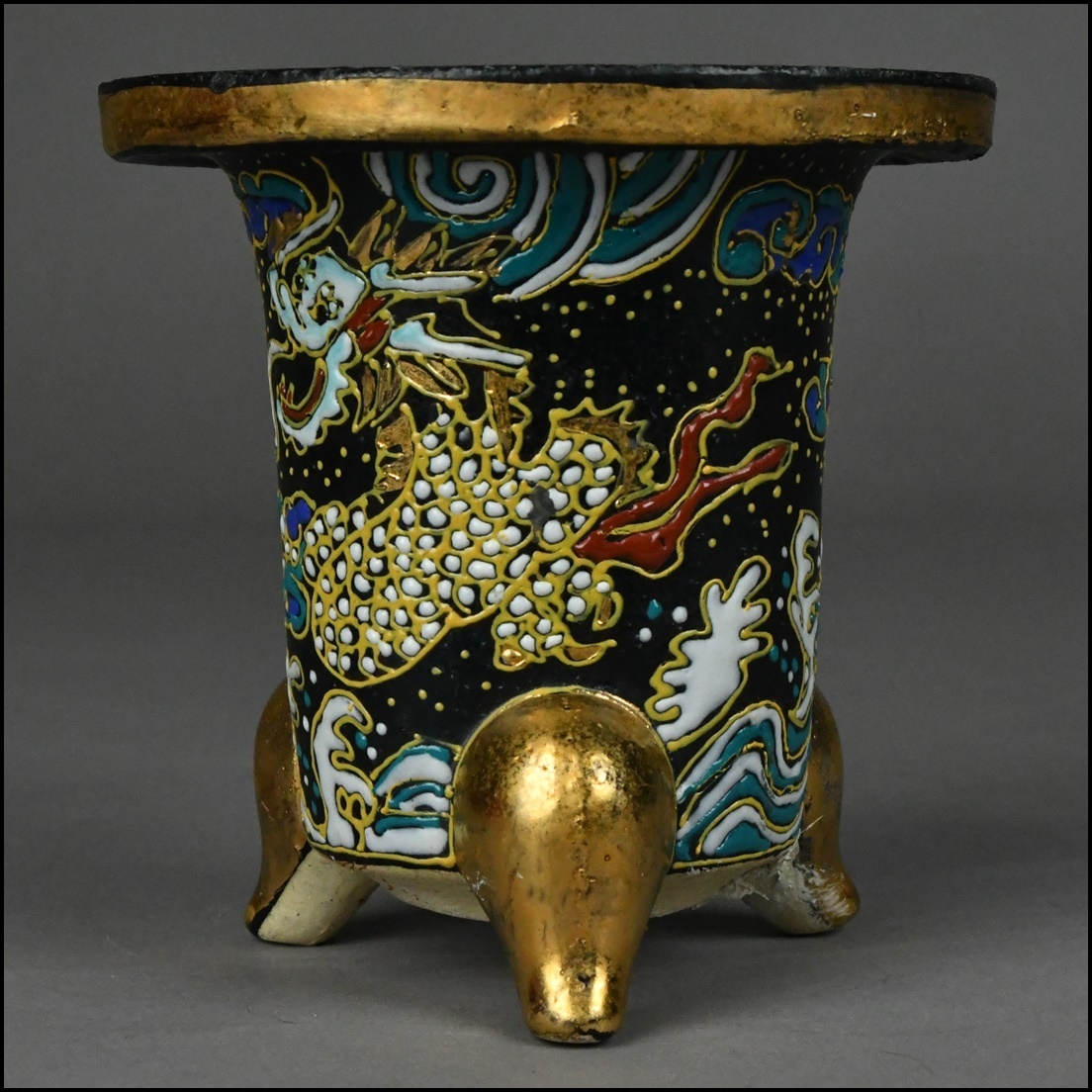 蘭鉢 龍虎図 万年青鉢 錦鉢 盆栽鉢 春蘭 寒蘭 盆栽道具 ④(鉢)｜売買