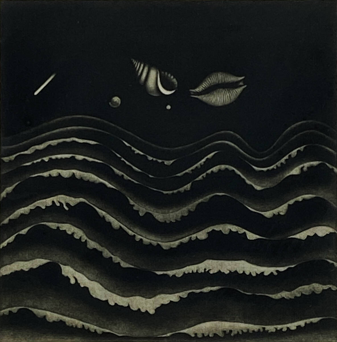 版画/工芸】□ 広田雅久 □ 「海と星Ⅱ」銅版画 240312032(銅版画