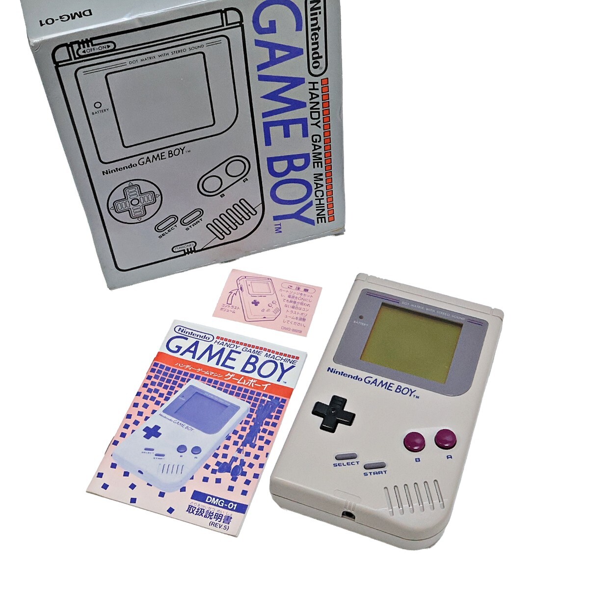 Nintendo GAME BOY DMG-01 任天堂 初代ゲームボーイ 取扱説明書 箱付き