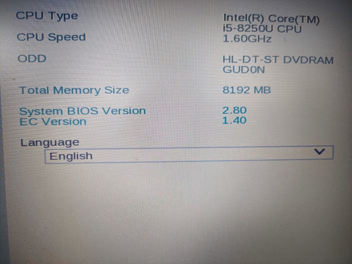 ★TOSHIBA Dynabook AZ45/FG PAZ45FG-SEF 第8世代 Core i5-8250U 1.60GHZ ストレージ無し 現状品★_5