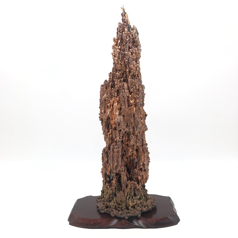 ☆ss6361 住友金属鉱山 銅滴 約高さ42cm 約5.4kg 置物 台座付き 縁起物