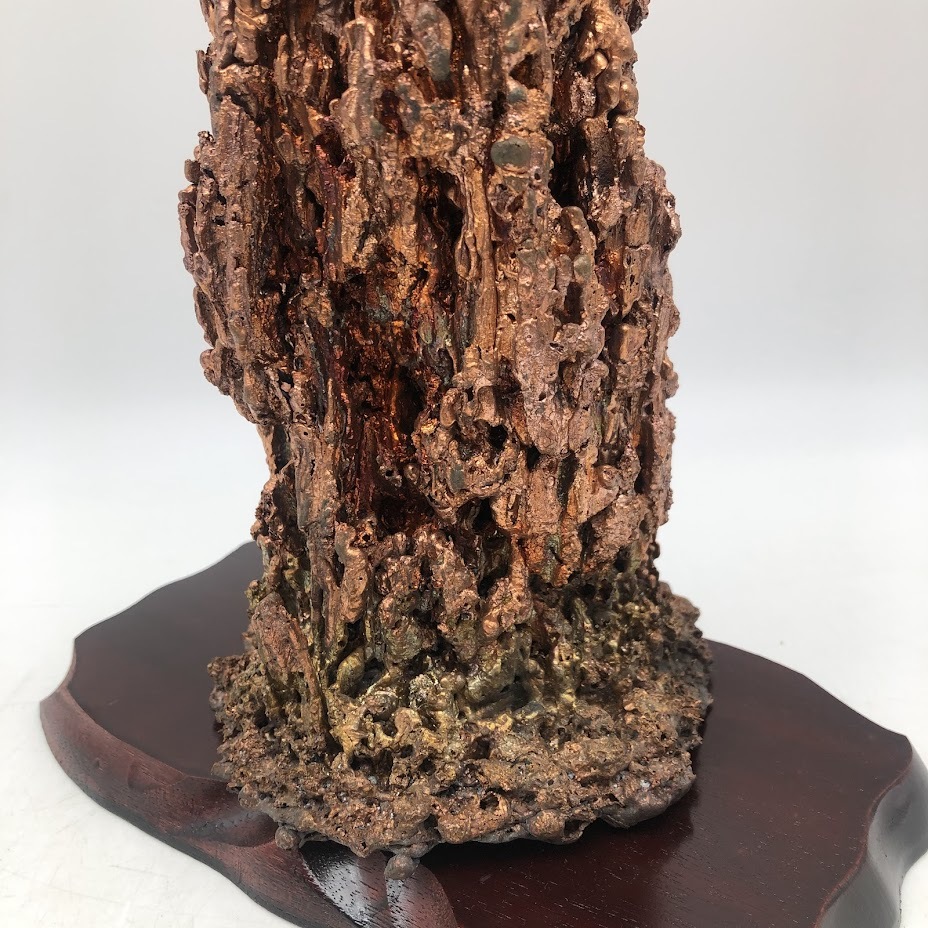☆ss6361 住友金属鉱山 銅滴 約高さ42cm 約5.4kg 置物 台座付き 縁起物