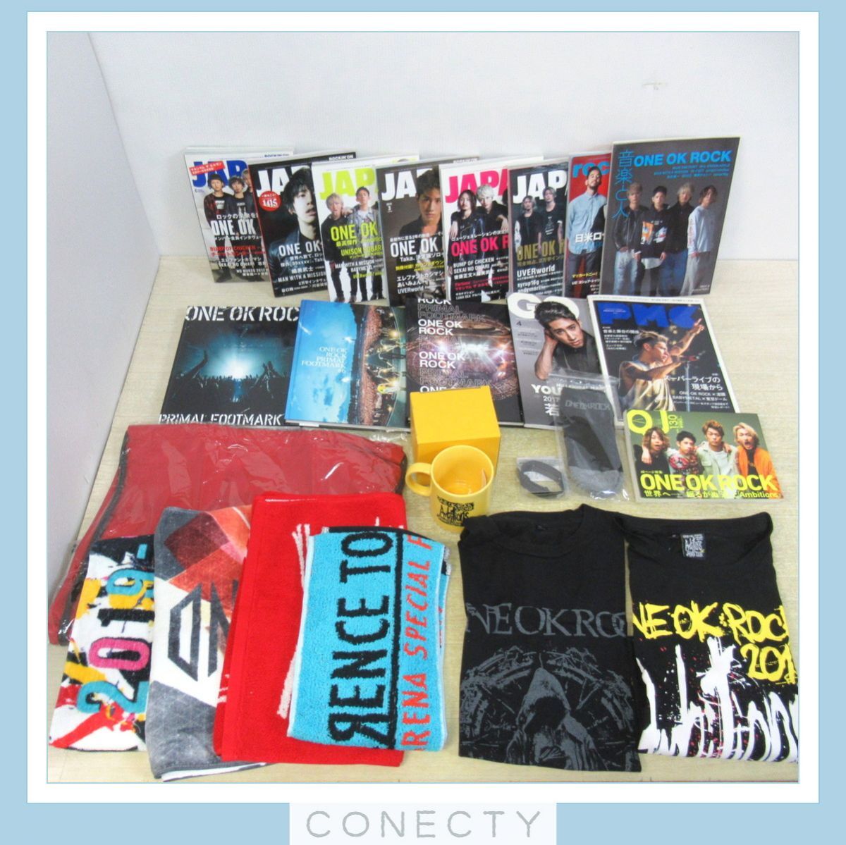 ONE OK ROCK グッズセット★タオル/Tシャツ Mサイズ/マグカップ 2018 AMBITIONS JAPAN DOME TOUR/他★ワンオク【F2【S3_1