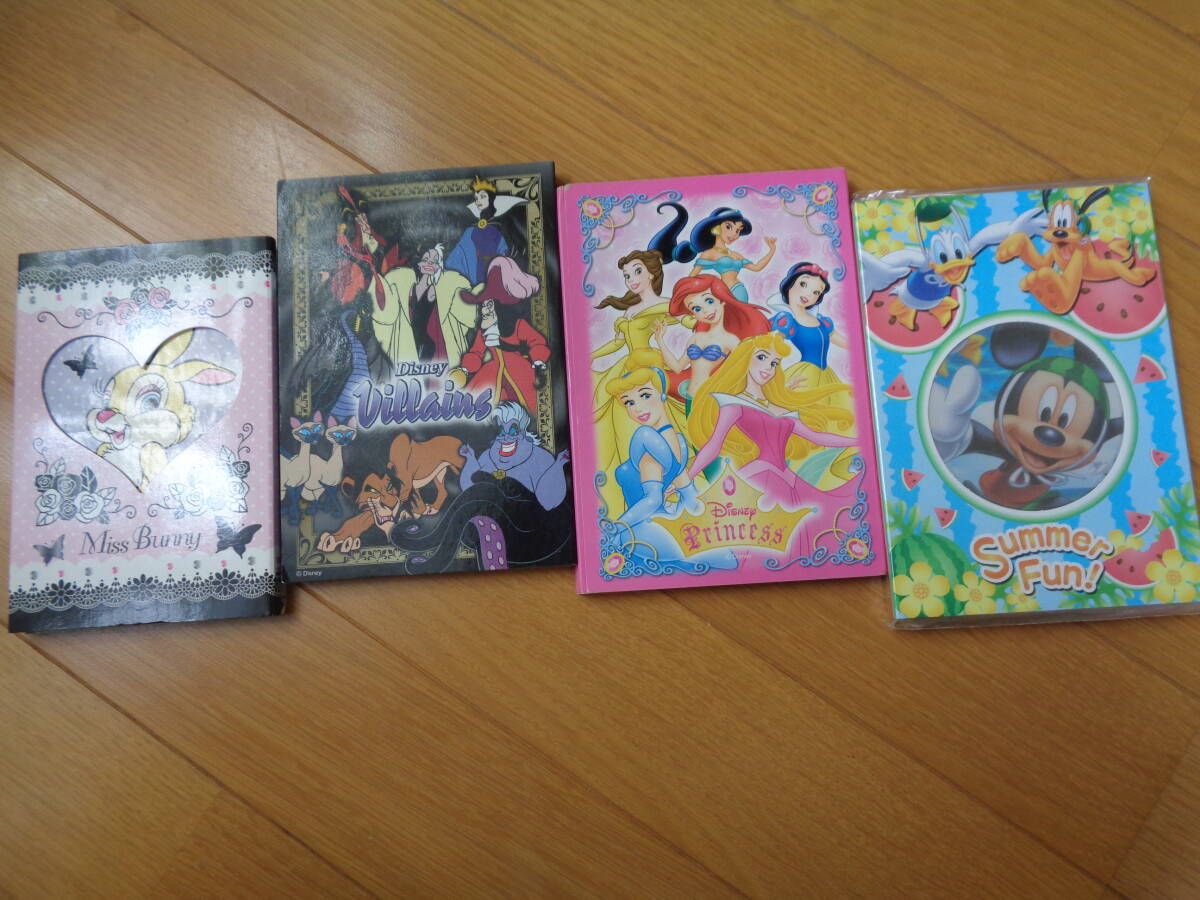 ディズニー☆平成レトロ☆ブック型☆メモ☆4冊セット☆disney 