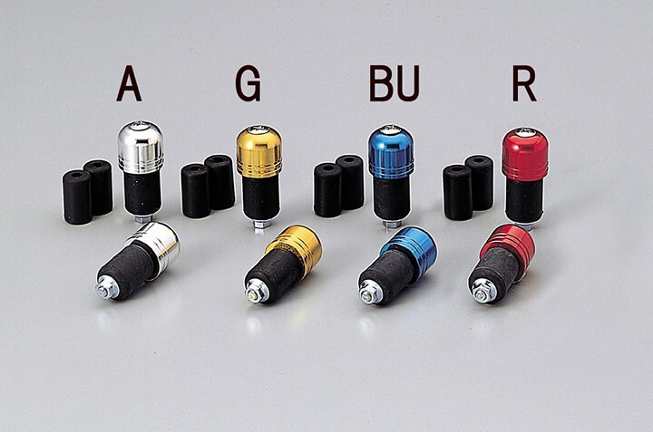 汎用 φ22アルミサイドキャップ/バーエンドキャップ(スリット/シルバー)｜ハリケーン_1