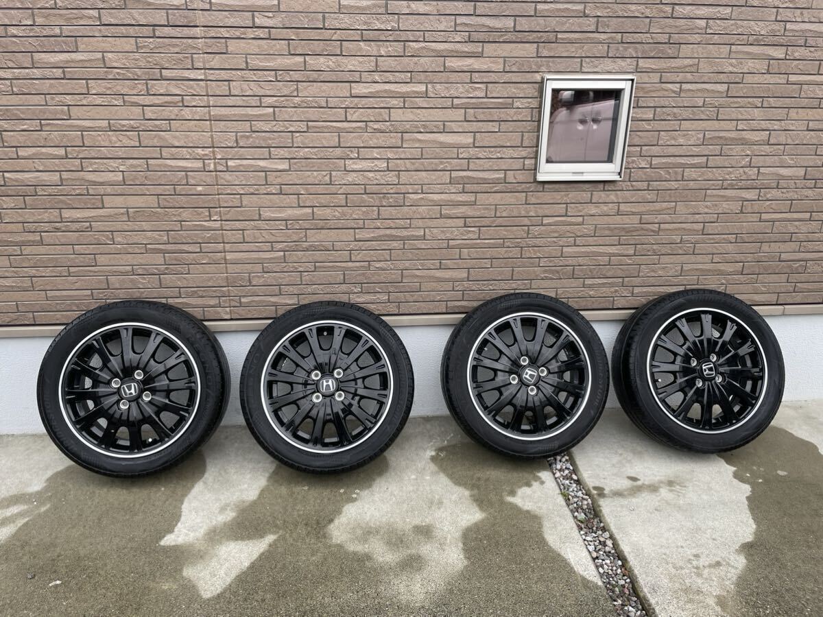 【送料無料165/55R15】ホンダ純正 N-BOXカスタム純正 ブリヂストン　高級タイヤ　レグノ　夏タイヤセット 15×4.5J 100/4H 15インチ_1