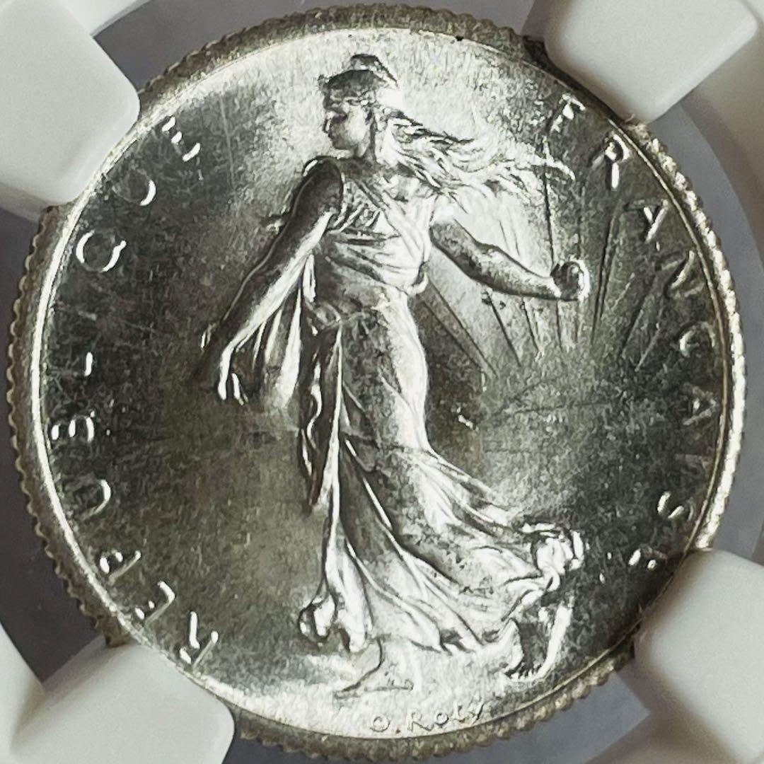美品 種を蒔く人 フランス 1フラン 銀貨】1916 NGC MS64 女神