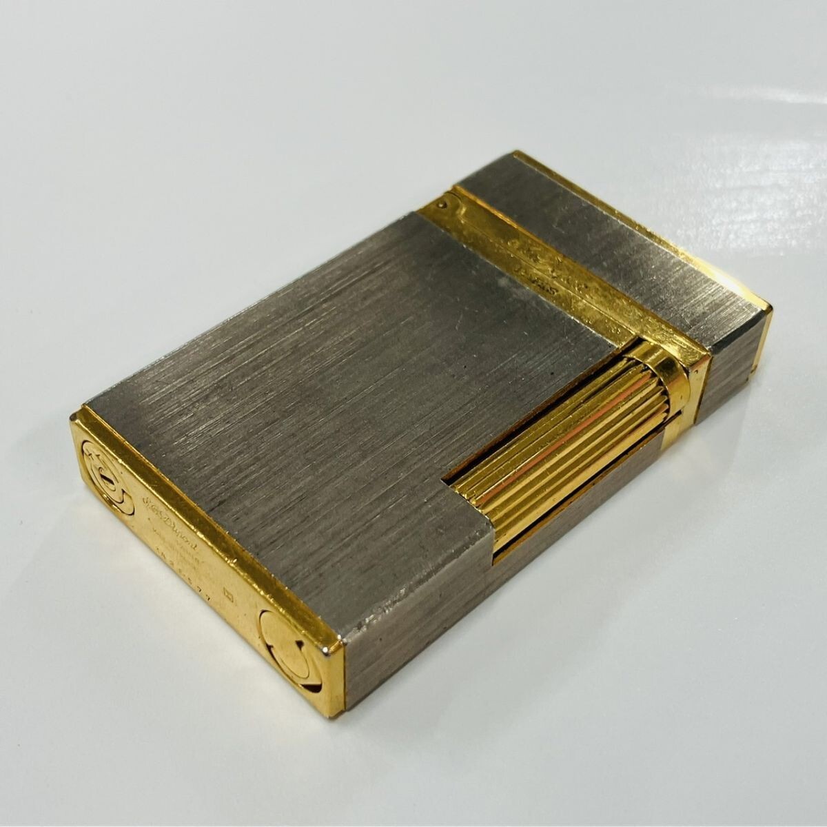 Y302-CH3-1248 ▲ S.T.Dupont デュポン ローラー式ガスライター ガスライター 喫煙グッズ 喫煙具 黄ガス シルバー イエロー タバコグッズ_2