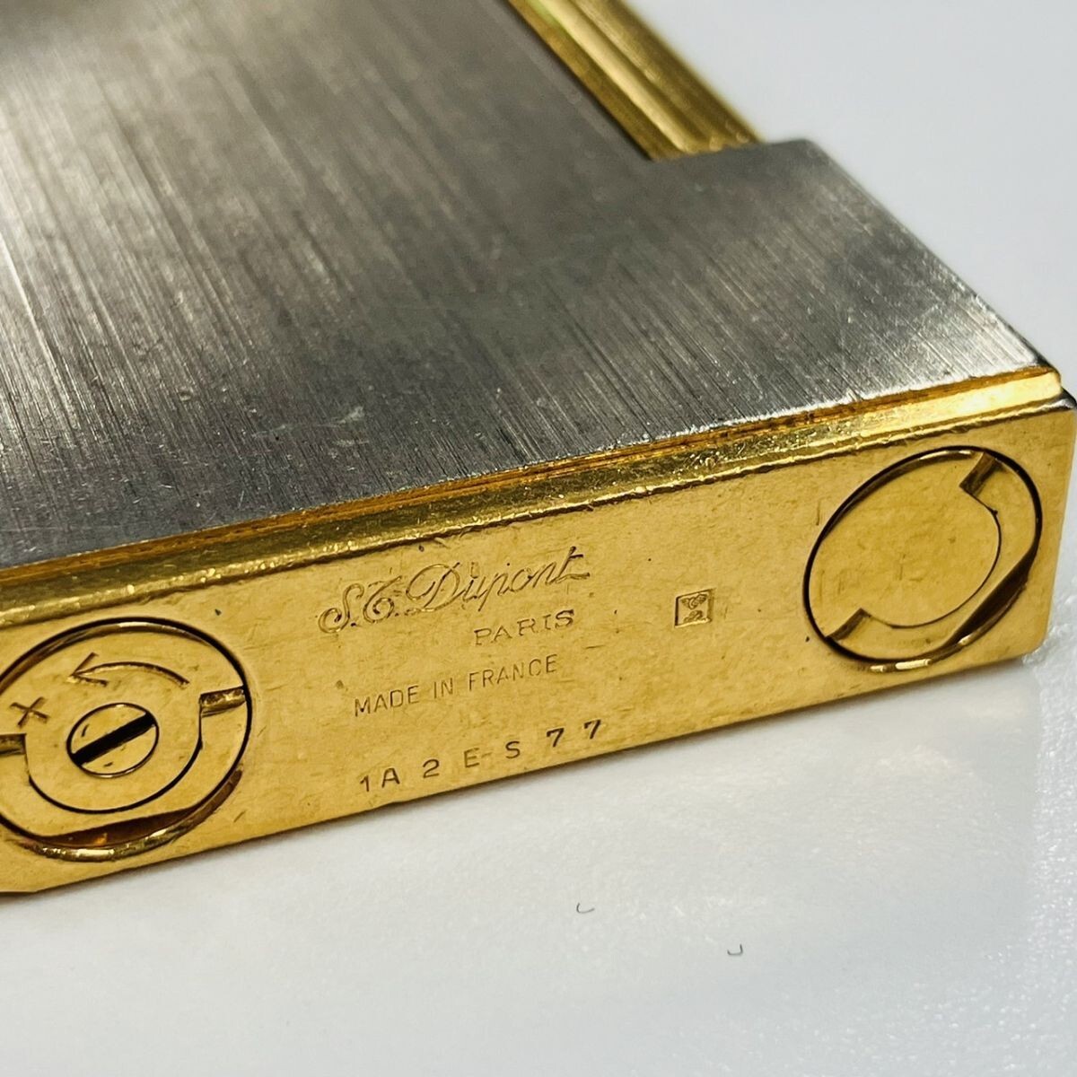 Y302-CH3-1248 ▲ S.T.Dupont デュポン ローラー式ガスライター ガスライター 喫煙グッズ 喫煙具 黄ガス シルバー イエロー タバコグッズ_7