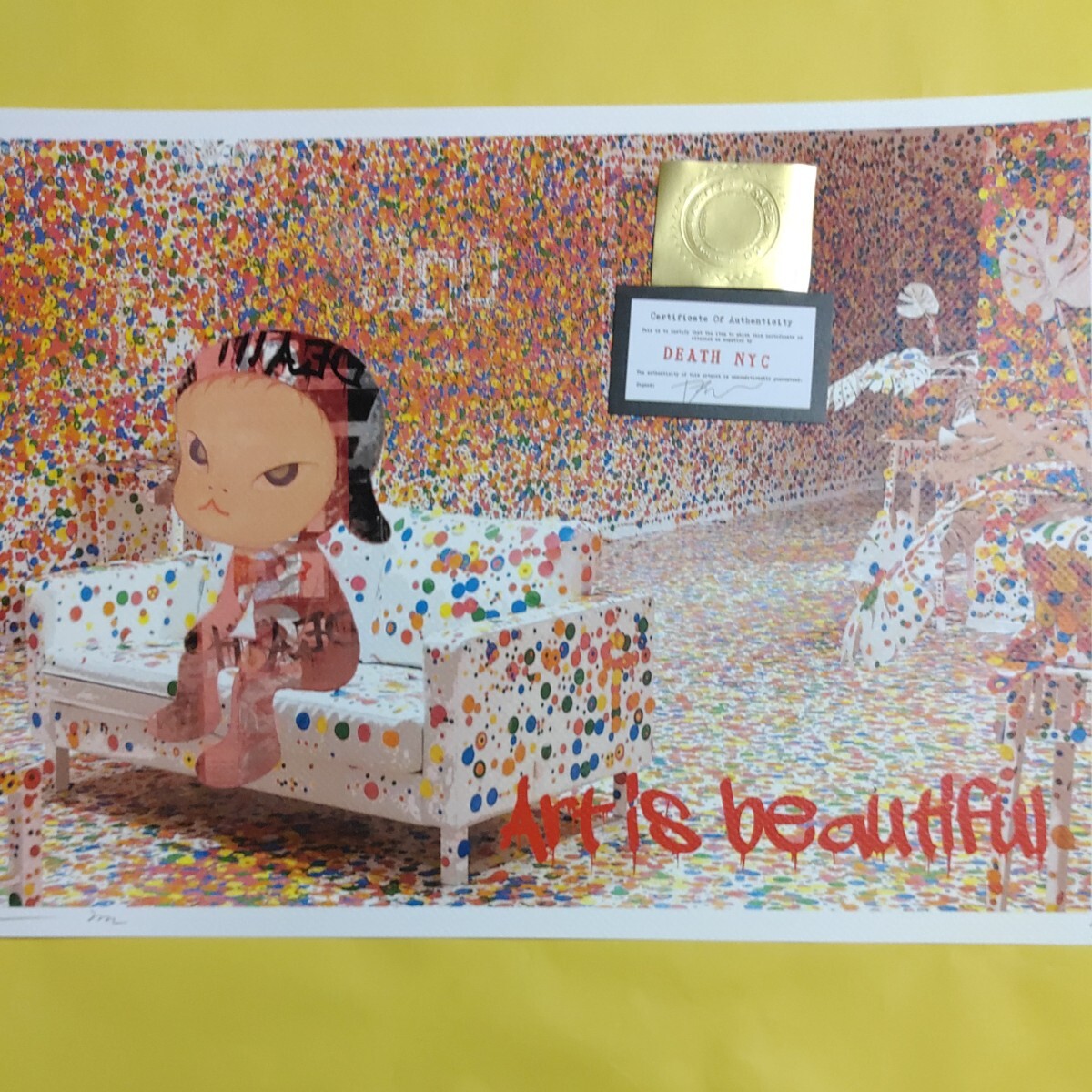 DEATH NYC 世界限定100枚 アートポスター 奈良美智 NARA YOSHITOMO