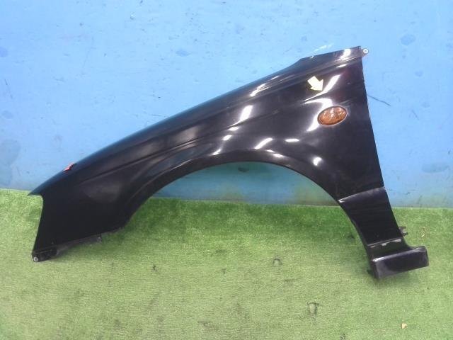 レガシィ B4 RSタイプB BE5 左フロントフェンダー 47A 黒 再塗装品 ターンランプ 個人宅配送不可 レガシィ BE5 B4 右 公式通販 左フロントフェンダーパネル