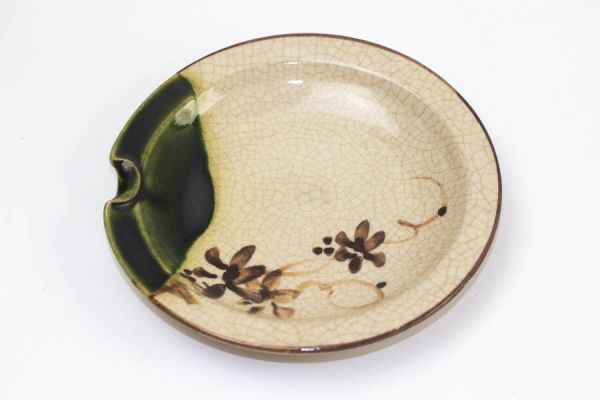 赤津焼 六兵衛窯 織部鉄線花文 コーヒー碗 皿 カップ＆ソーサー3客+ソーサー2客 セット #18655_4