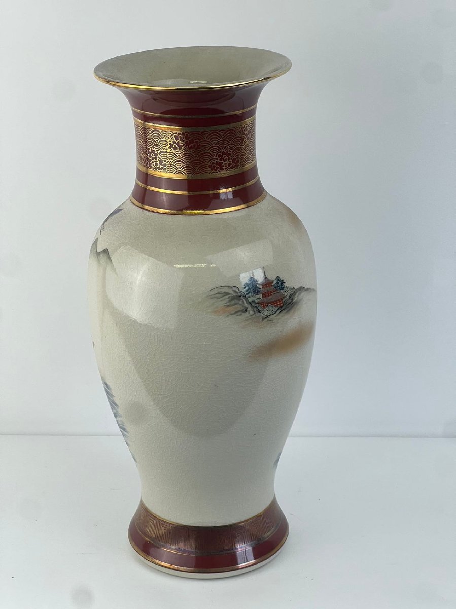 1円スタート】九谷焼 七福神 金彩色絵 花瓶 壺 古美術 骨董品 1円スタート】九谷焼 七福神 金彩色絵 花瓶 壺 古美術 骨董品