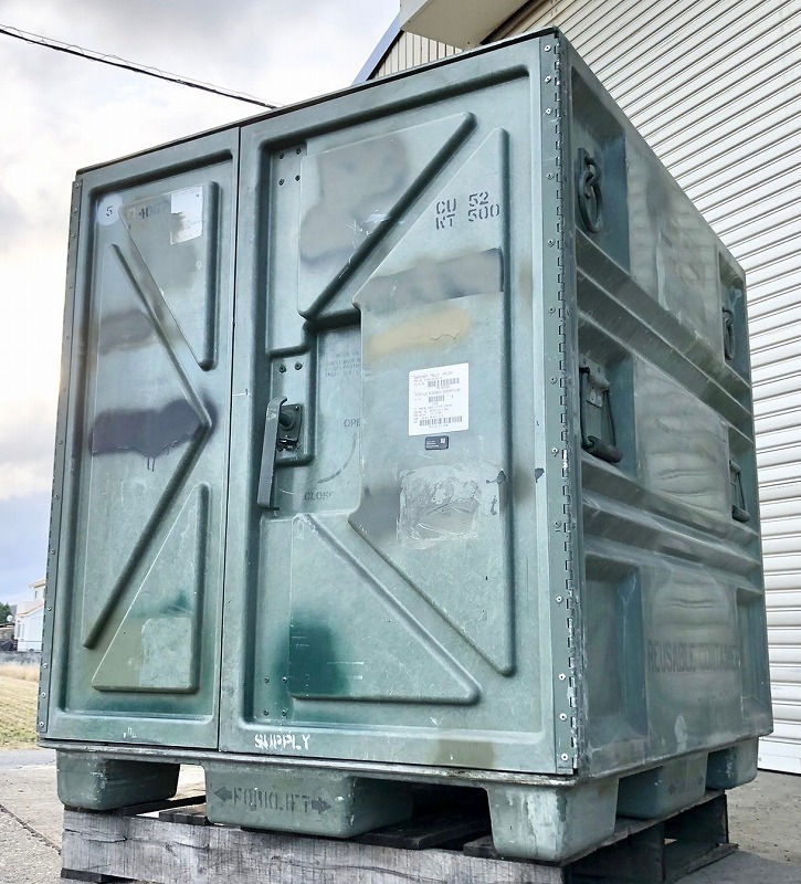 米軍　放出品　コンテナ　世田谷ベース　倉庫　道具箱　物置　FRP 3台セット 米軍放出品】ミニコンテナ 道具箱 工具箱 サバゲー ミリタリー USMC