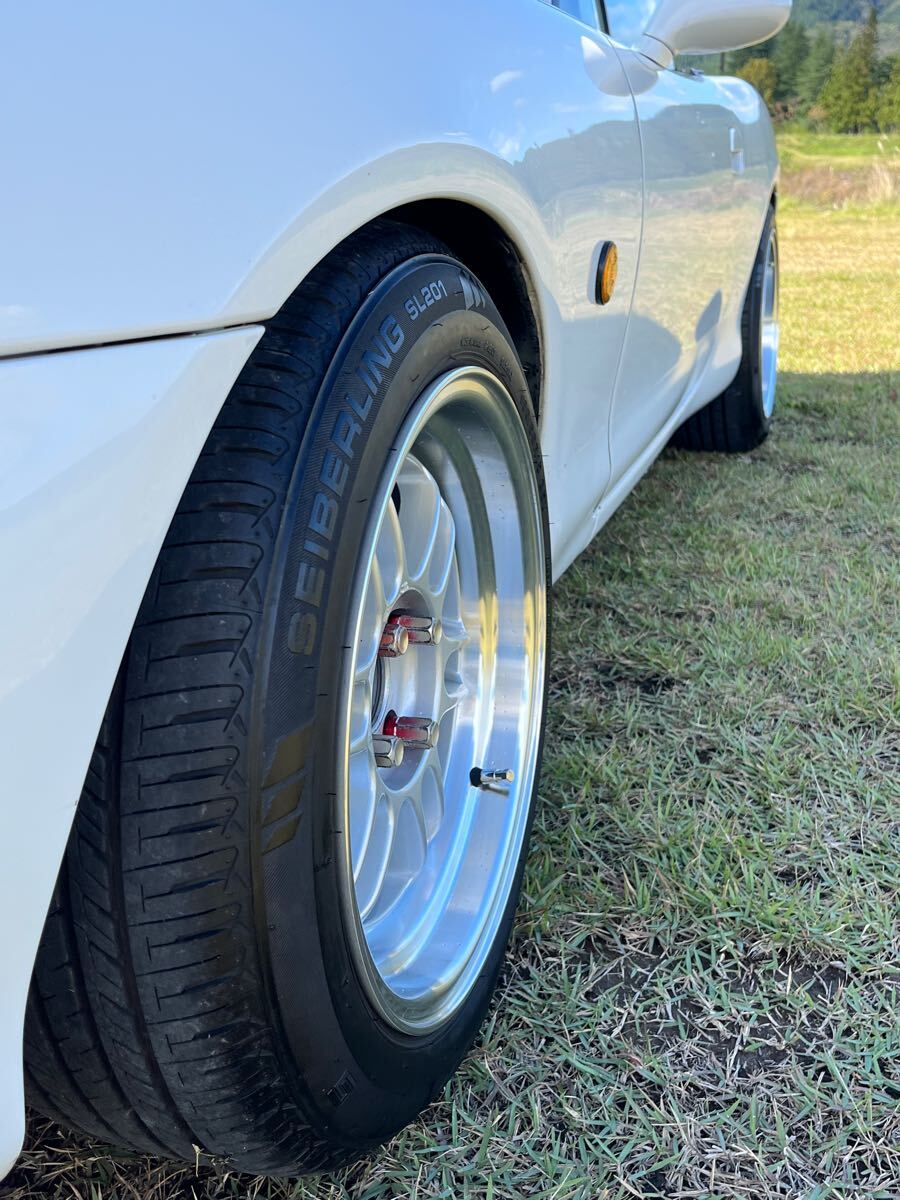 8J PCD100 深リム ホイール・タイヤ4本セット ステルスレーシング