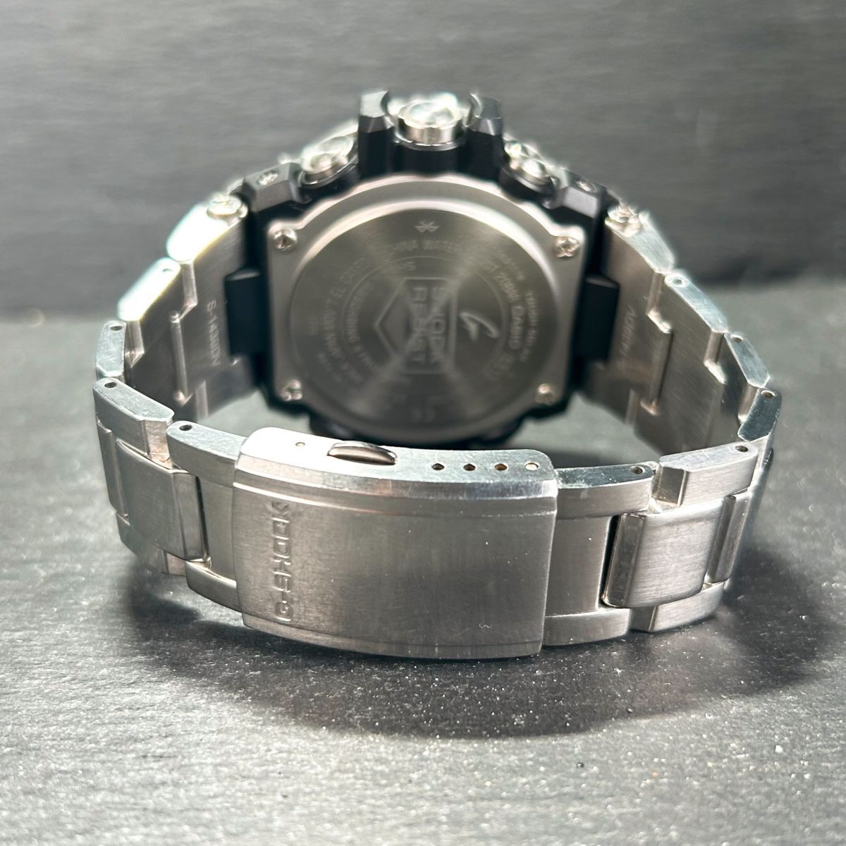美品 CASIO カシオ G-SHOCK ジーショック G-STEEL GST-B100D-1AJF 腕時計 タフソーラー アナログ メンズ Bluetooth 多機能 動作確認済み_6
