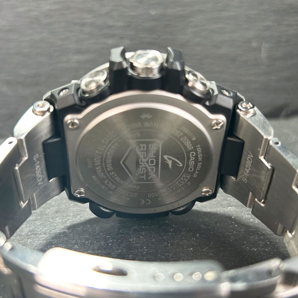 美品 CASIO カシオ G-SHOCK ジーショック G-STEEL GST-B100D-1AJF 腕時計 タフソーラー アナログ メンズ Bluetooth 多機能 動作確認済み_7
