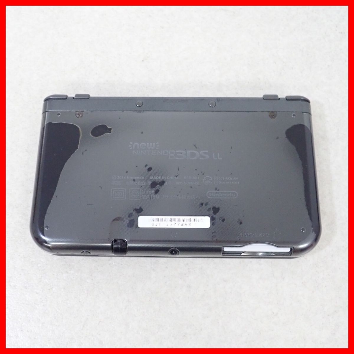 動作品 Newニンテンドー3DSLL 本体 RED-001 メタリックブラック +