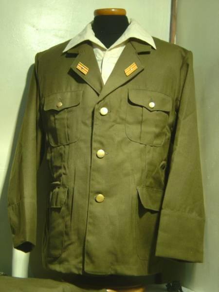 陸軍将校開襟軍衣袴☆精巧複製日本軍士官軍刀軍帽長靴襟章指揮刀(制服