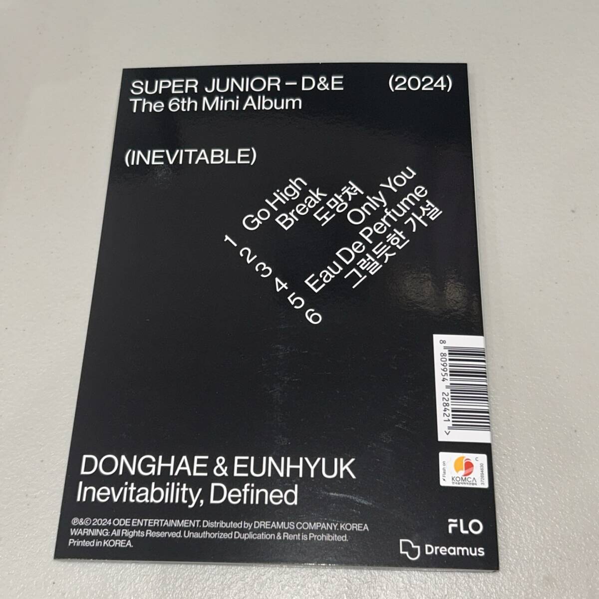 SUPER JUNIOR-D&E◎韓国6thミニアルバム「INEVITABLE」A ver.CD◎直筆