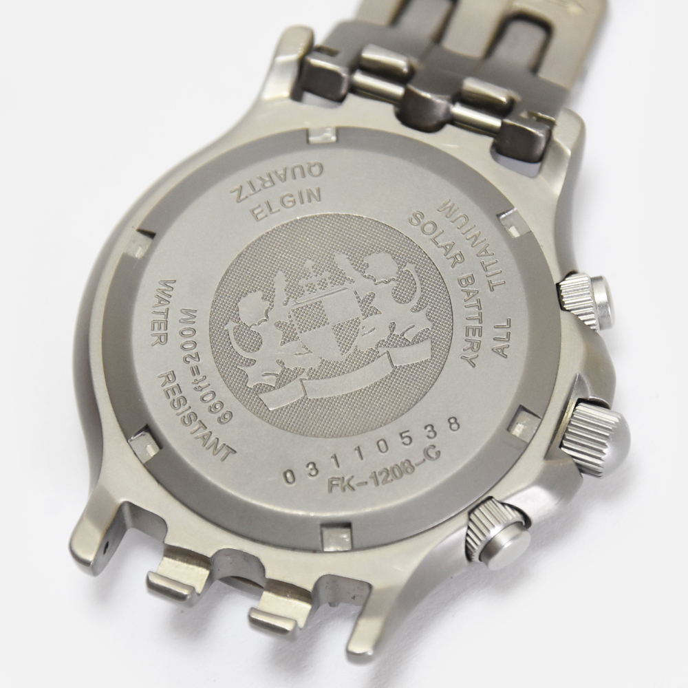 美品 ELGIN USA TITANIUM エルジン チタニウム チタン メンズ 腕時計 