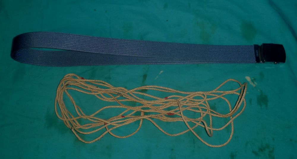 映画・ドラマ撮影用　日本国　警察官　旧型制服用ベルト・警棒吊・手錠入・捕縛補助紐　4点一括_6