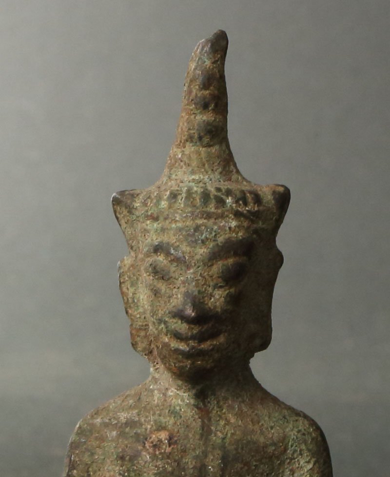 深和】17世紀～18世紀、アユタヤ王朝◇宝冠仏坐像（仏教美術 東洋古