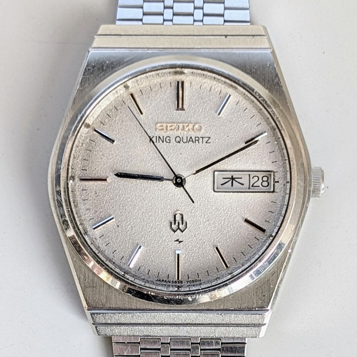 SEIKO 5856-7000 SEIKO KING QUARTZ セイコーキングクオーツ シルバー