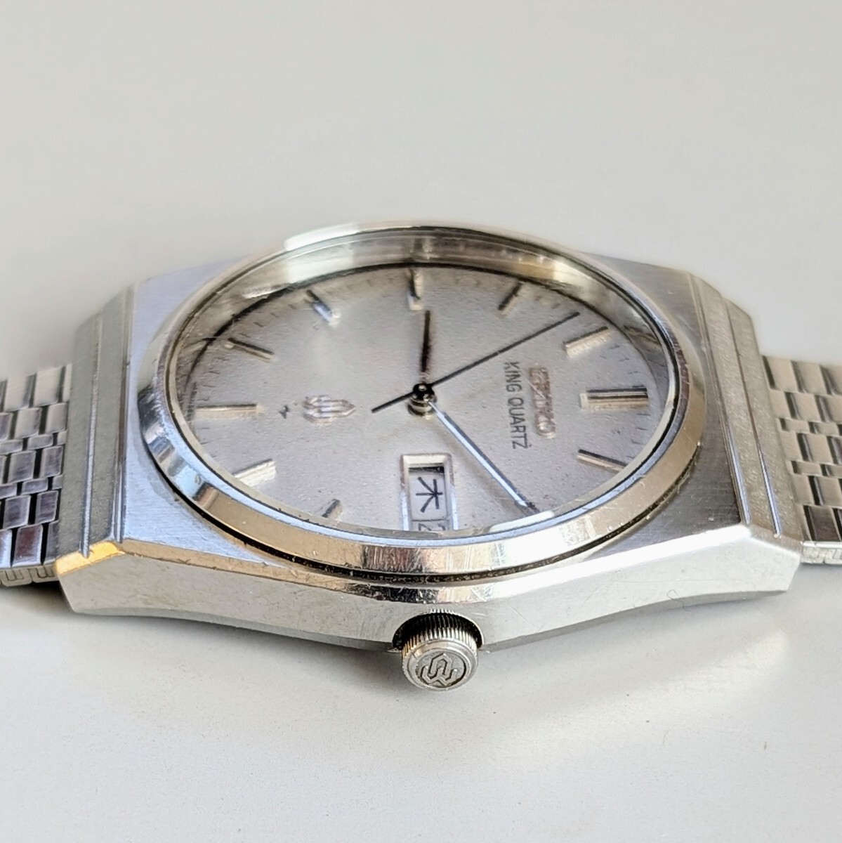 SEIKO 5856-7000 SEIKO KING QUARTZ セイコーキングクオーツ シルバー