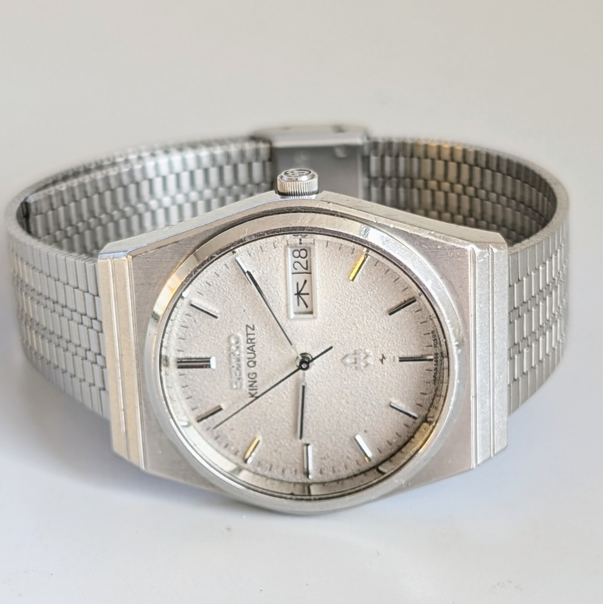 SEIKO 5856-7000 SEIKO KING QUARTZ セイコーキングクオーツ シルバー