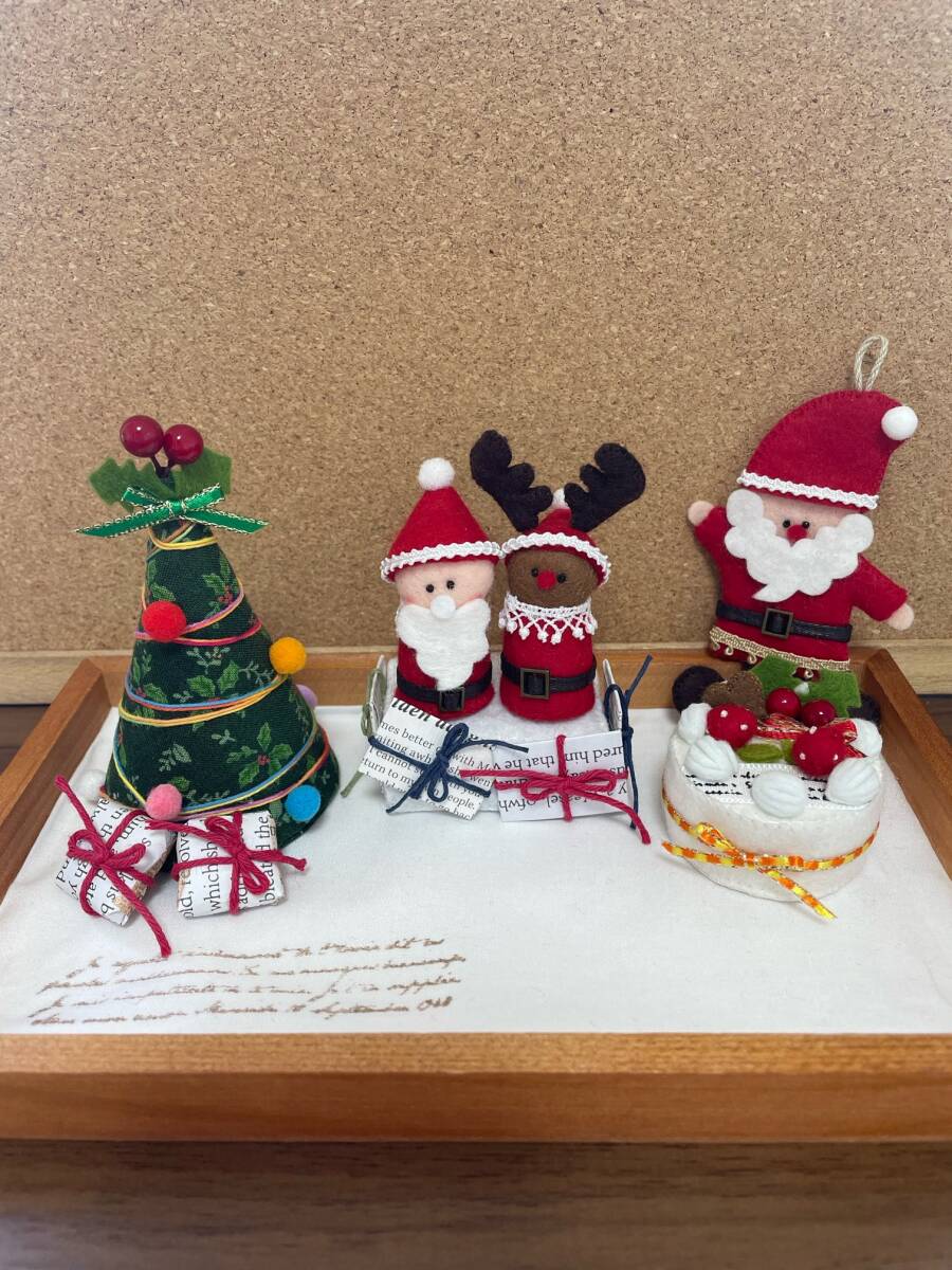 フェルトハンドメイド☆サンタのおうち☆クリスマス☆クリスマスツリー☆えんとつからサンタ☆サンタとトナカイ☆クリスマスケーキ_10