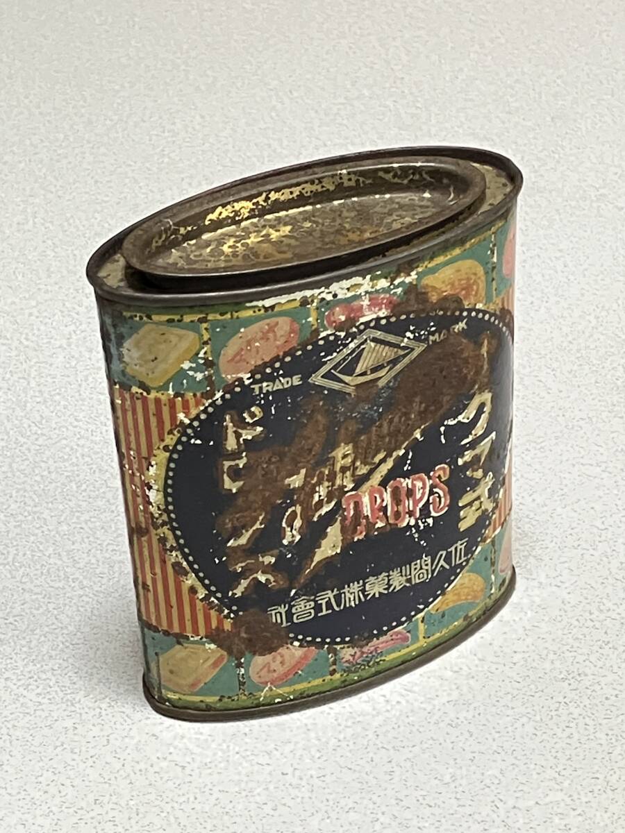 ドロップ缶 戦前 サクマ式ドロップス 佐久間製菓 ブリキ缶 レトロ