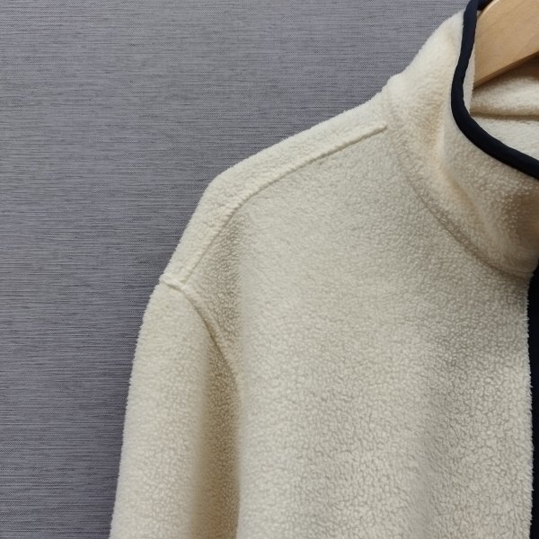 K708 AIGLE エーグル フリース ジャケット アウトドア キャンプ スタンドカラー ロゴ アウター ポリエステル ホワイト サイズ L_3