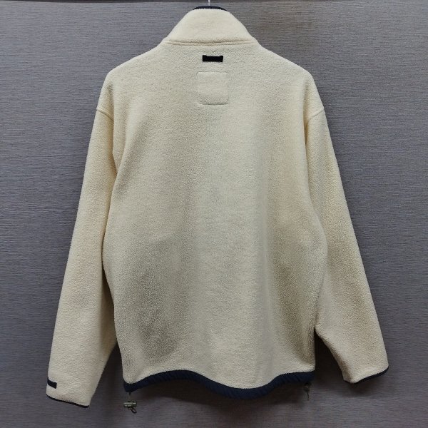 K708 AIGLE エーグル フリース ジャケット アウトドア キャンプ スタンドカラー ロゴ アウター ポリエステル ホワイト サイズ L_6