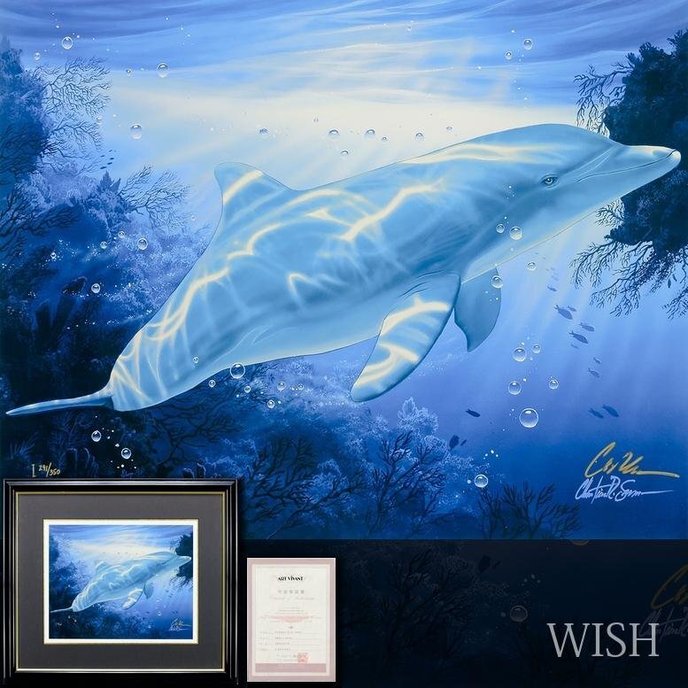真作】【WISH】クリスチャン・ラッセン Lassen「ドルフィン ビジョン