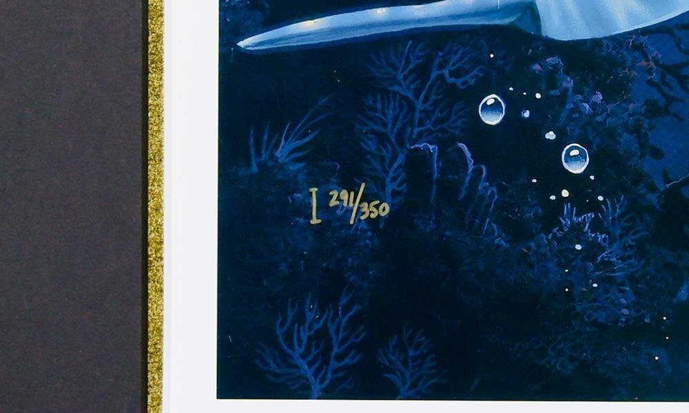 クリスチャン・ラッセン ミクスドメディア真作【ニューアライバル 】証明書有 真作】【WISH】クリスチャン・ラッセン Lassen「ドルフィン ビジョン