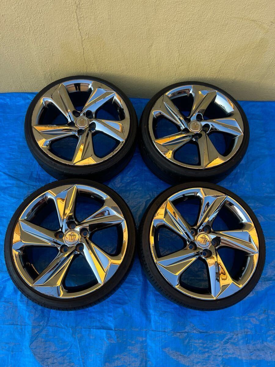 トヨタ クラウンRS 220系 ☆純正メッキホイール 4本セット 18インチ