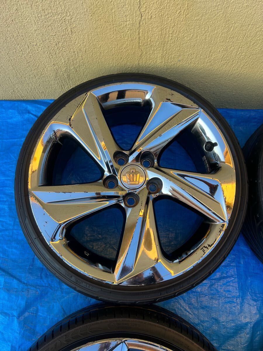 トヨタ クラウンRS 220系 ☆純正メッキホイール 4本セット 18インチ