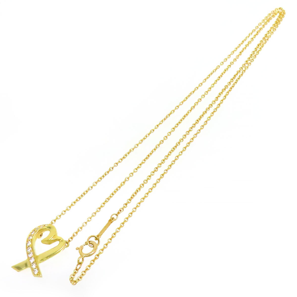 ティファニー ラピングハート ダイヤモンド ネックレス 750 (K18YG) レディース TIFFANY&Co. [美品] 中古 【ジュエリー】_3